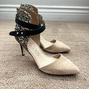 Sole Society pumps with ankle strap